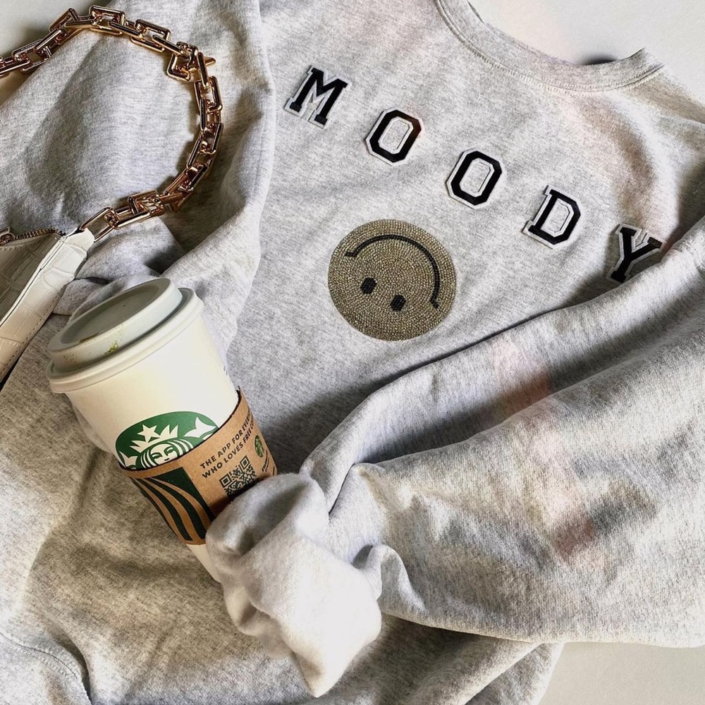 Distressed vintage oversized moody crewneck